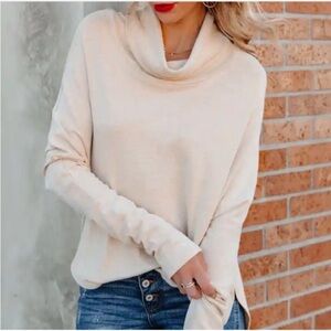 Vici Blush Pink Turtleneck Sweater